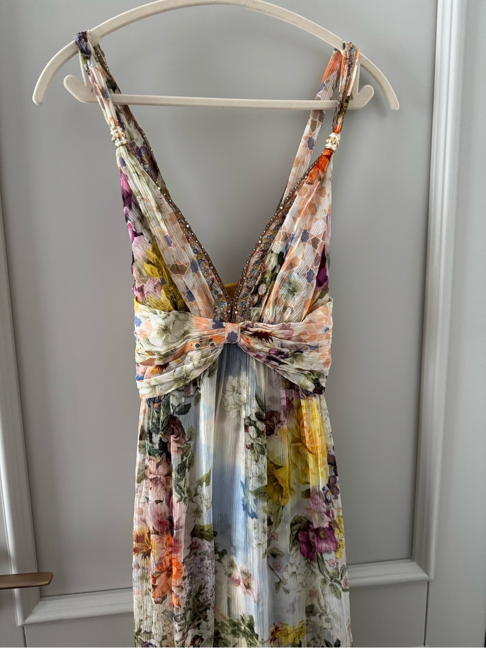 Camilla Bead Strap Gathered Panel Dress - Picture 5 of 11